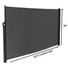 F. Corriveau International - Outdoor Retractable Side Awning, 55" x 118", Aluminum Frame - - Mounts For Less