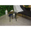 F. Corriveau International - Outdoor Triangular Side Table, 16" x 16" x 16", Aluminum Frame, Black - - Mounts For Less