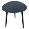 F. Corriveau International - Outdoor Triangular Side Table, 16" x 16" x 16", Aluminum Frame, Black - - Mounts For Less