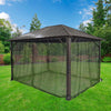 F. Corriveau International - Seoul Gazebo 10 ft x 14 ft with Galvanized Steel Roof - - Mounts For Less