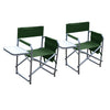 F. Corriveau International - Set of 2 Folding Chairs with Storage Pouch and Tray, Green - - Mounts For Less