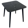 F. Corriveau International - Square Side Table for Outdoor, 16" x 16" x 16", Aluminum Frame, Black - - Mounts For Less