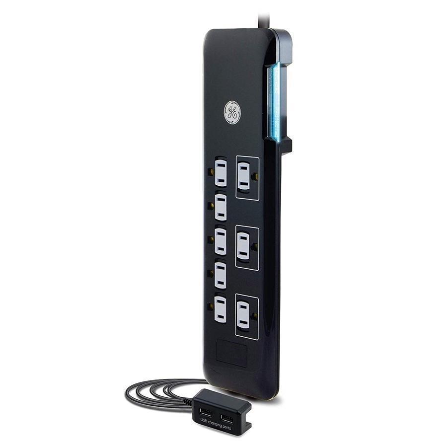 GE 34117 8 Outlet + 2 USB Ports UltraPro Surge Protector 2160 joules - - Mounts For Less