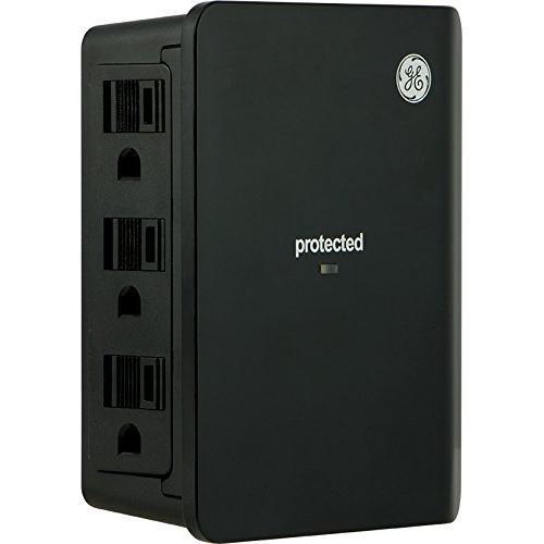GE 6 Outlet Side Access Wall Tap Surge Protector - - Mounts For Less