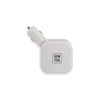 Gentek Car Charger 5 in 1 USB 2.4A with W Micro Type C MFI Lightning Cable White - - Mounts For Less