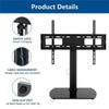 GlobalTone - 32 '' to 65 '' Flat Panel TV Table Mount, Maximum 40kg, VESA 600x400 with Tempered Glass Base, Black - - Mounts For Less
