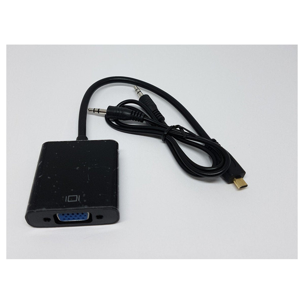 GlobalTone Adapter Micro HDMI to VGA female with Audio 3.5mm - - Mounts For Less