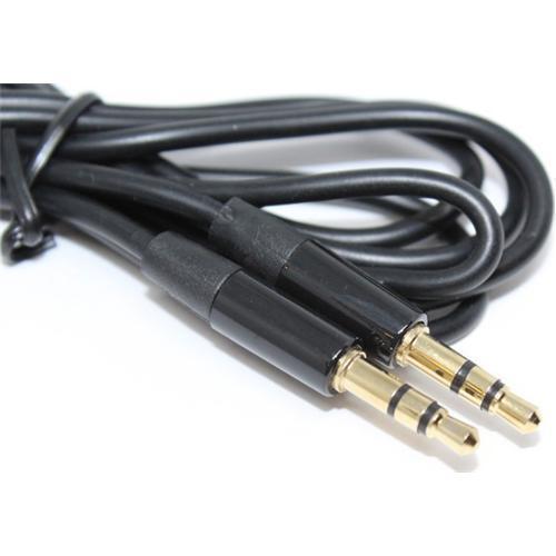GlobalTone Audio Cable 3.5MM Male/Male 6 Ft Black SLIM - - Mounts For Less