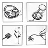 GlobalTone Complete Set Of LED Lights Under Cabinets Warm White 4 Pucks 4X 1W - - Mounts For Less