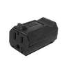 GlobalTone Female Plug for Nema Power Cable 5-15P 125vac 15A 16-14awg SJT Black Pack of 5 - - Mounts For Less