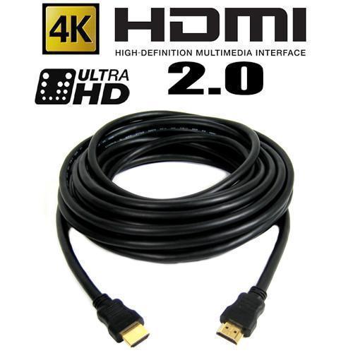 GlobalTone High Speed HDMI Cable 2.0, 4Kx2K, 4096x2160, 18Gbps, Black, 25ft - - Mounts For Less