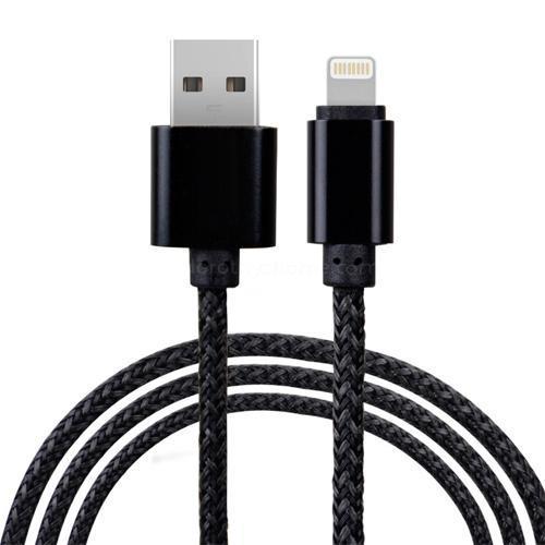 GlobalTone Lightning USB 2.0 To 8 Pins Sync / Charge Cable 2A 1 Meter Black - - Mounts For Less