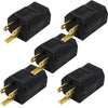 GlobalTone Male Plug for Nema Power Cable 5-15P 125vac 15A 16-14awg SJT Black Pack of 5 - - Mounts For Less