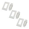 GlobalTone - Plastic Decora Wall Plate with Brush for 1 Device, Package of 3, White - - Mounts For Less
