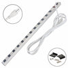 GlobalTone Power Bar Power Strip 12 Outlets with 15A Circuit Breaker 3 ft. Rope 14AWG - - Mounts For Less