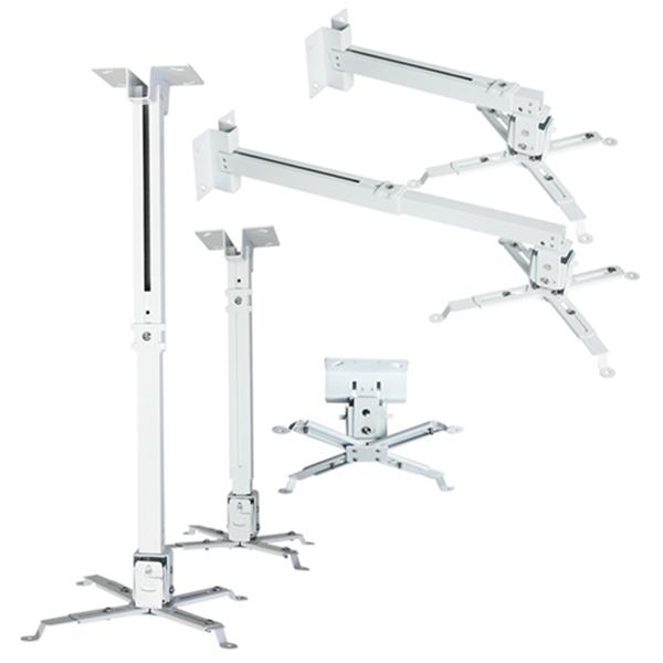 GlobalTone Projector Ceiling Mount Long Pole 25.6" Max 22 Lbs White - - Mounts For Less