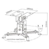GlobalTone Projector Ceiling Mount Short Pole 5.5" Max 22 Lbs White - - Mounts For Less