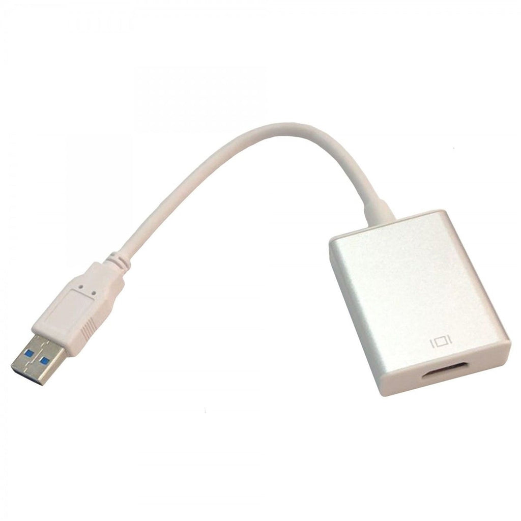GlobalTone - USB-A Male to HDMI Female Adapter, White - - Mounts For Less