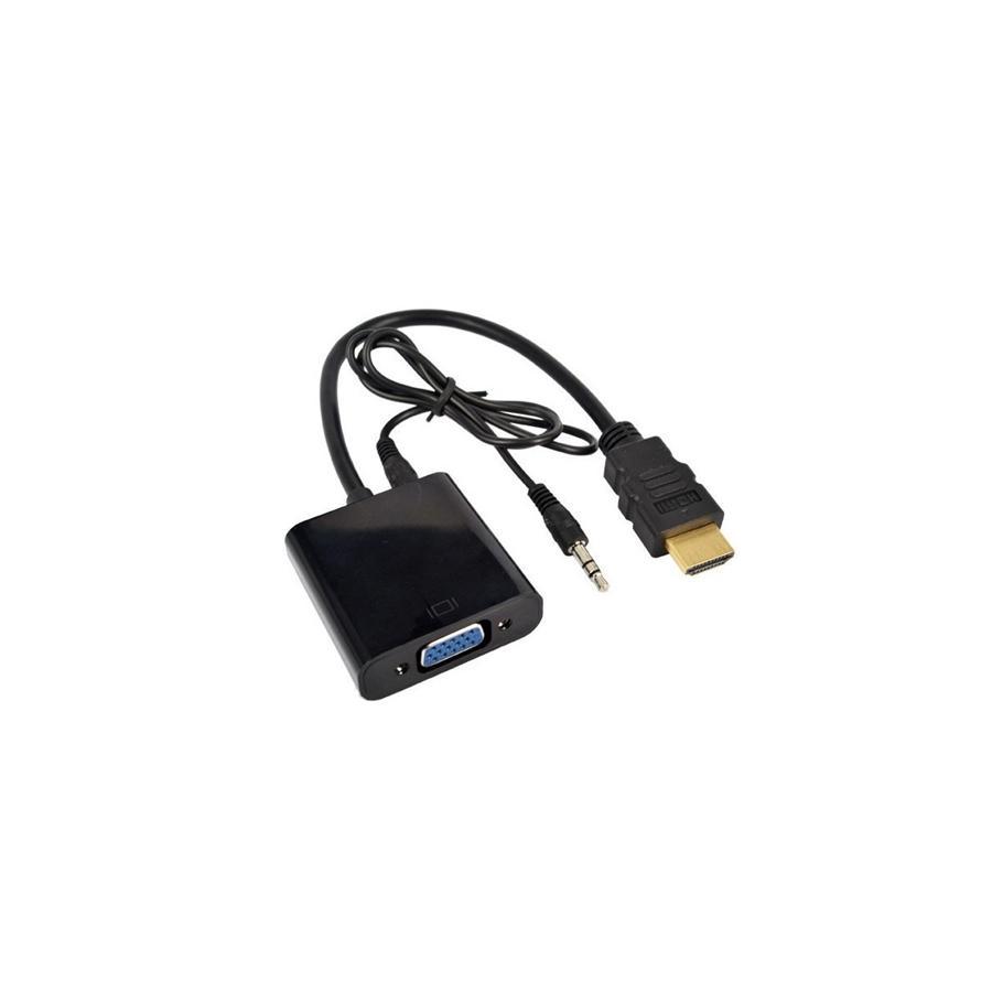 GlobalTone Video Converter HDMI Male to VGA Female With Audio - - Mounts For Less