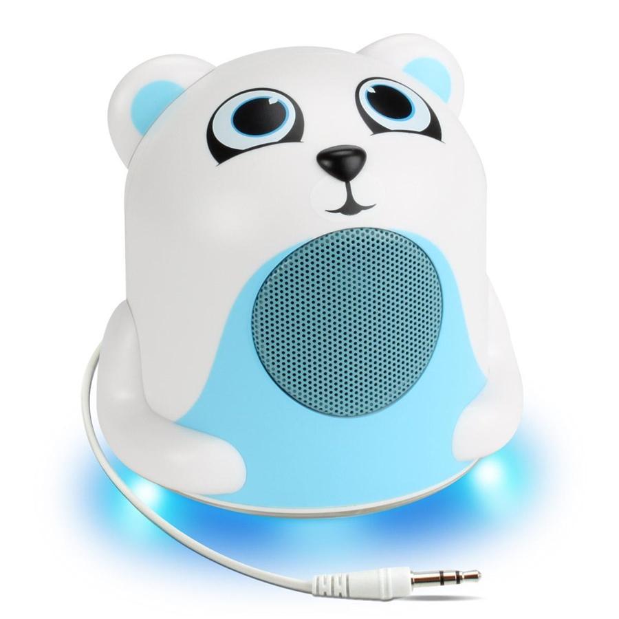 Gogroove Polar Bear Jr Night Time LED Light and Speaker White GGGPJR0100POUS - - Mounts For Less