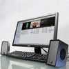 Gogroove Sonaverse O2 PC Computer USB Powered Speakers with Aux Input Grey GGSVO20100GYUS - - Mounts For Less