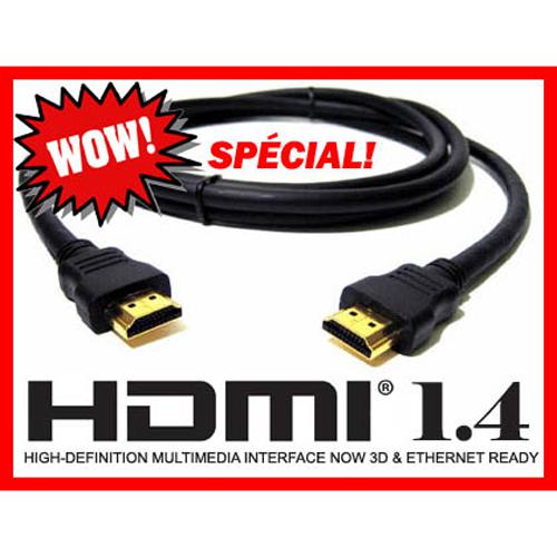 HDMI Cable v1.4 support 3D and Ethernet 1080p 10 feets (2 Pack) - - Mounts For Less