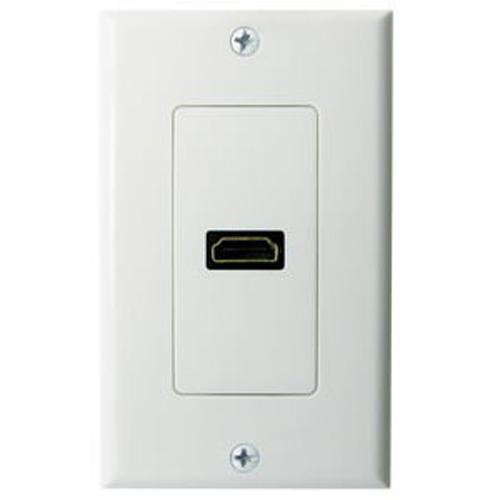 HDMI Decora Wallplate (1 F/F coupler) 1080p 1.4 White - - Mounts For Less
