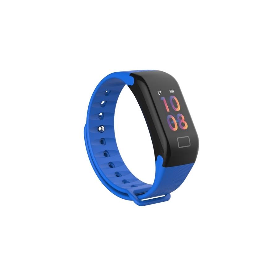 HEALTHme Smart Watch with Activity Monitoring Bluetooth Android IOS Blue - - Mounts For Less