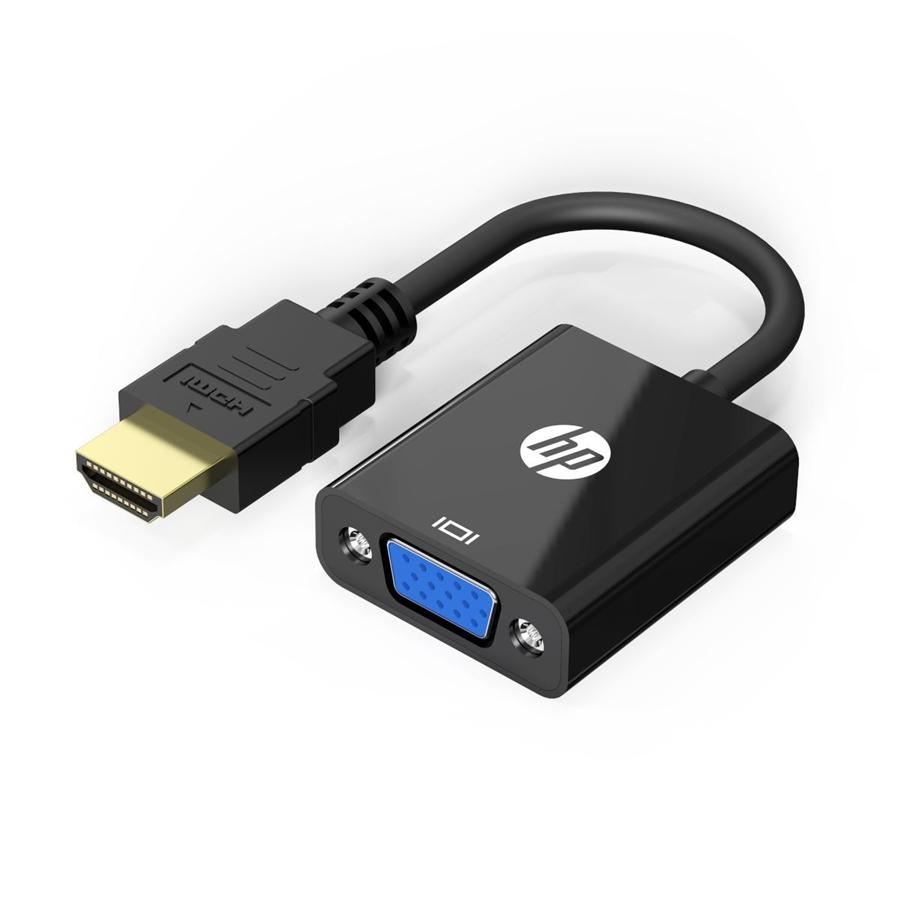 HP - HDMI Male to VGA Female Adapter, HD 1080P, Black - - Mounts For Less