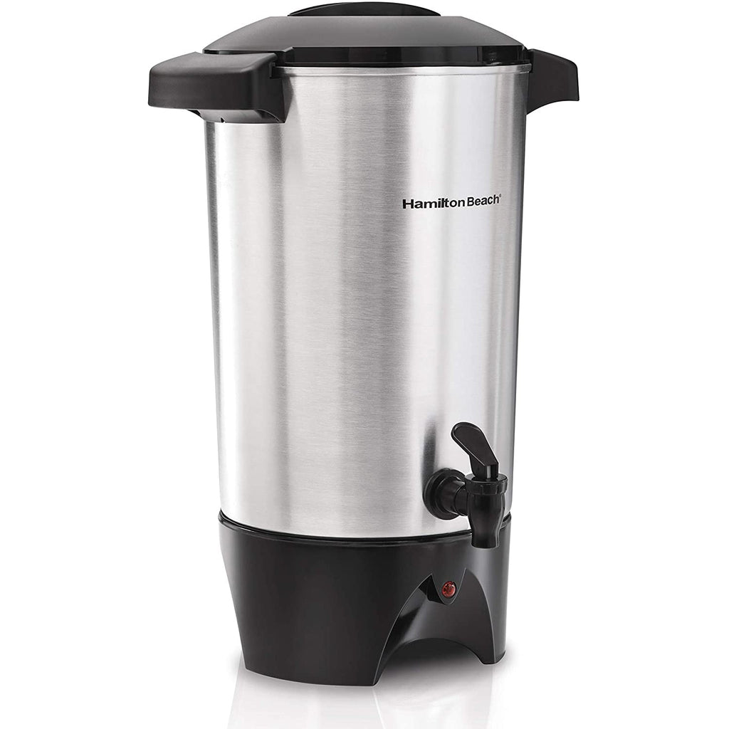 Hamilton Beach - Coffee Urn with 45 Cup Capacity, 2 Way Dispenser, Aluminum Finish - - Mounts For Less