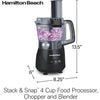 Hamilton Beach - Stack & Snap Food Processor, 4 Cup Capacity, Black - - Mounts For Less