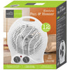 Hauz - 12" Portable Fan + Heater, Adjustable Thermostat, 1500W, White - - Mounts For Less