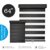 Hauz 6484BLKCD - 64 '' X 84 '' Alternate Blinds Window Shade, Cordless, Black - - Mounts For Less