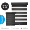 Hauz 7284BLKCD - 72 '' X 84 '' Alternate Blinds Window Shade, Cordless, Black - - Mounts For Less