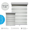 Hauz 7284GRYCD - 72 '' X 84 '' Alternate Blinds Window Shade, Cordless, Grey - - Mounts For Less