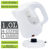 Hauz AKL395 Cordless Kettle 1 Liters, 1000 Watts, White - - Mounts For Less