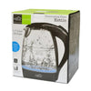 Hauz AKL4455 LED Illuminated Black Glass Kettle 7 Cups 1.7 Liters - - Mounts For Less