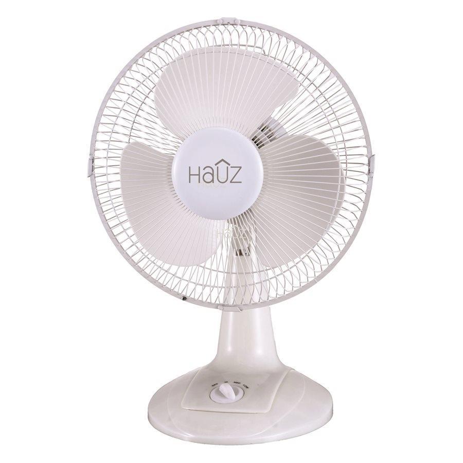 Hauz DF1-12 - 12 Inch Standing Fan, Oscillating, White - - Mounts For Less