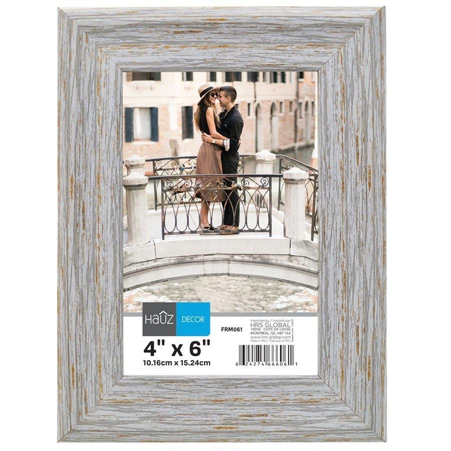 Hauz FRM061 Picture Frame 4X6'', Grey - - Mounts For Less
