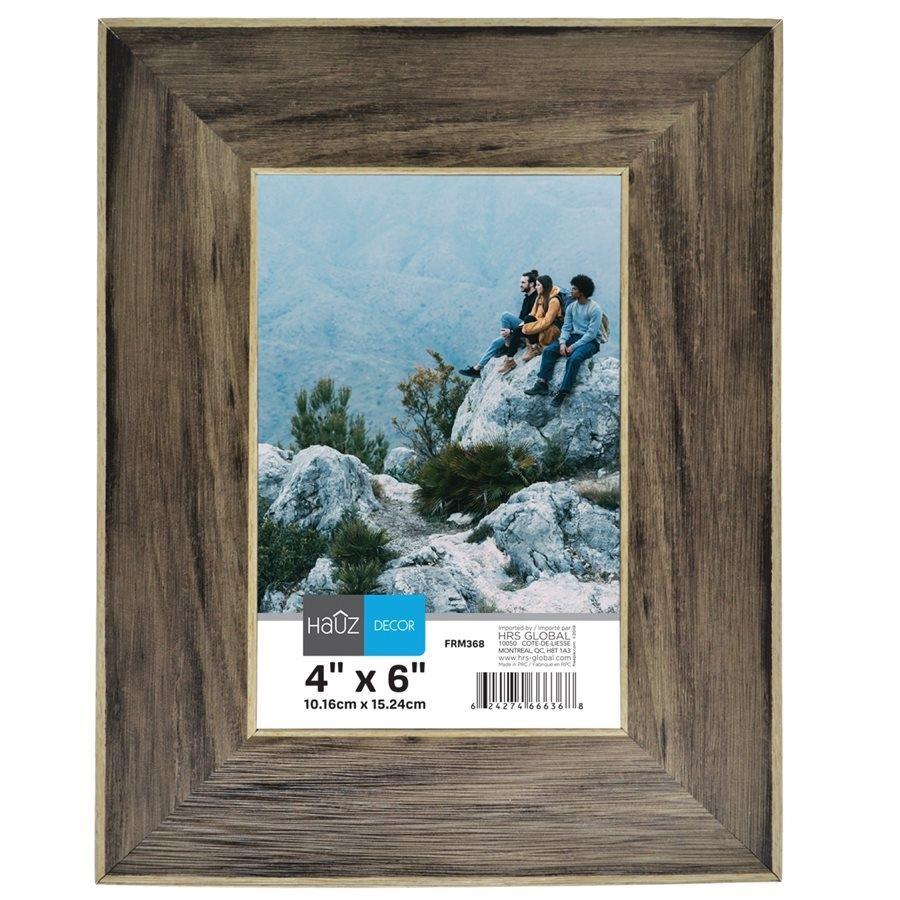 Hauz FRM368 Picture Frame 4X6'', Black - - Mounts For Less