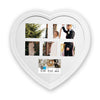 Hauz FRM7227 - 6 Images Heart-shaped Collage Picture FrameWhite - - Mounts For Less