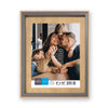 Hauz FRM7425 - 8x10 Picture Frame Light Wood Look With Grey Border - - Mounts For Less