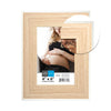 Hauz FRM7432 - 4x6 Picture Frame Light Wood Look With White Border - - Mounts For Less