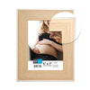 Hauz FRM7449 - 5x7 Picture Frame Light Wood Look With White Border - - Mounts For Less