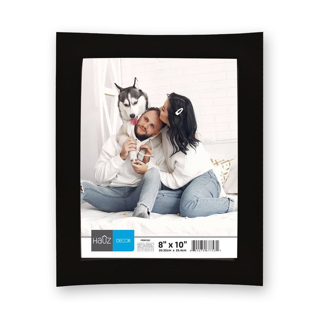 Hauz FRM7531 - 8x10 Black Curved Picture Frame - - Mounts For Less
