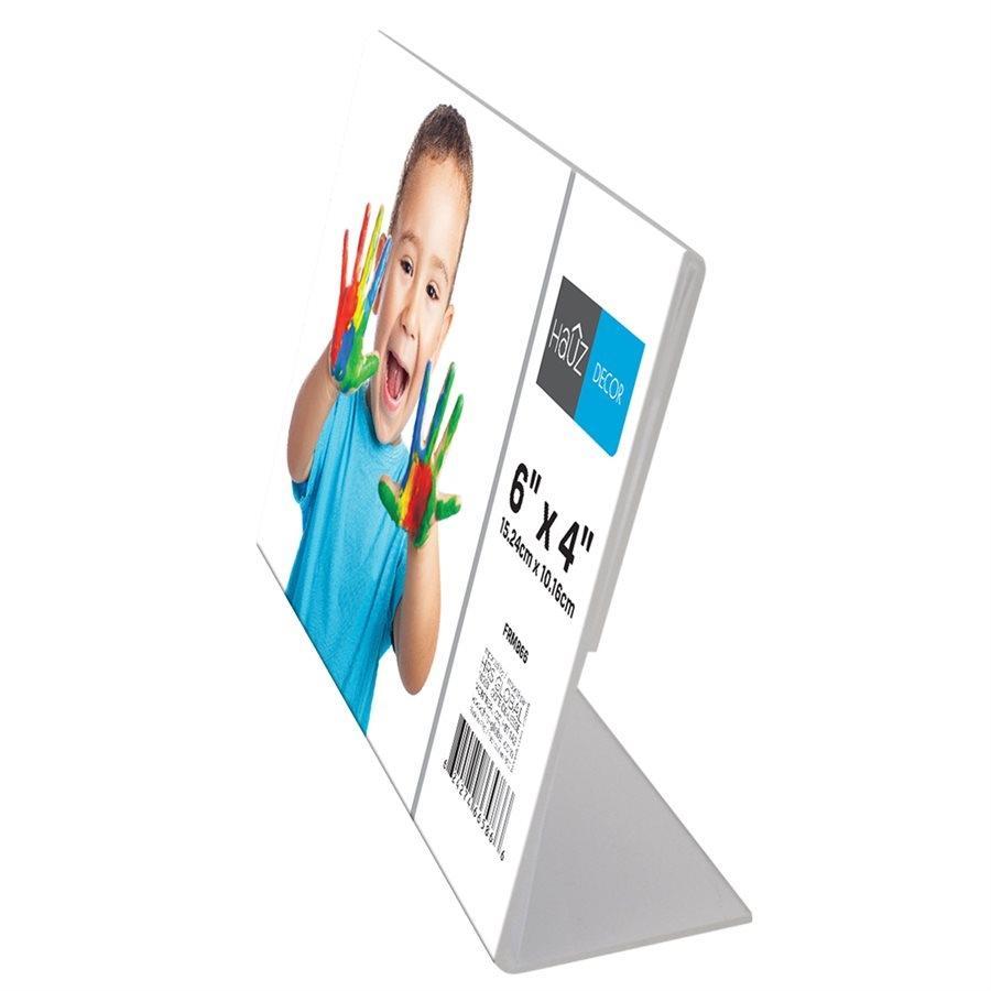 Hauz FRM866 6X4'' Acrylic Photo Frame, Transparent - - Mounts For Less