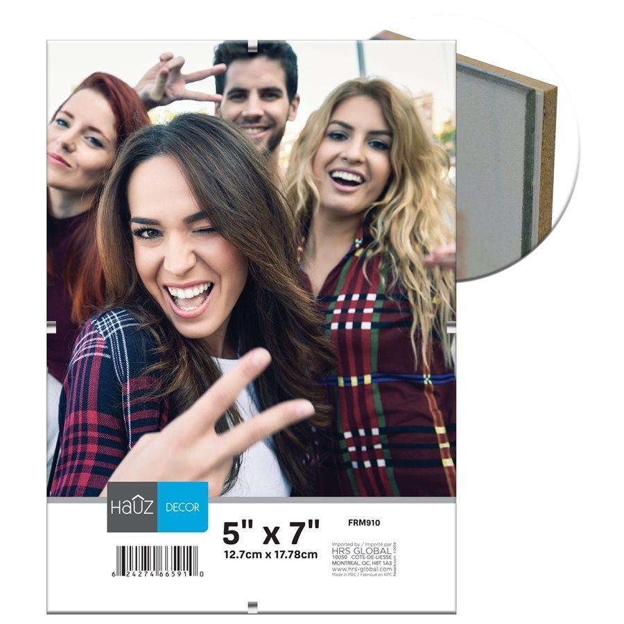 Hauz FRM910 5X7'' Acrylic Photo Clip Frame, Transparent - - Mounts For Less