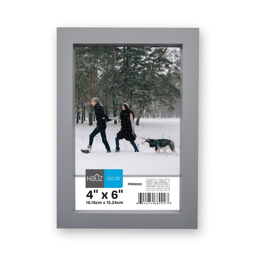 Hauz FRM9923 - 4x6 Picture Frame Grey - - Mounts For Less