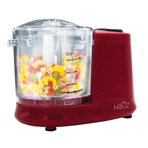Hauz One Touch Electric Chopper 1.5 Cups 100W Red - - Mounts For Less