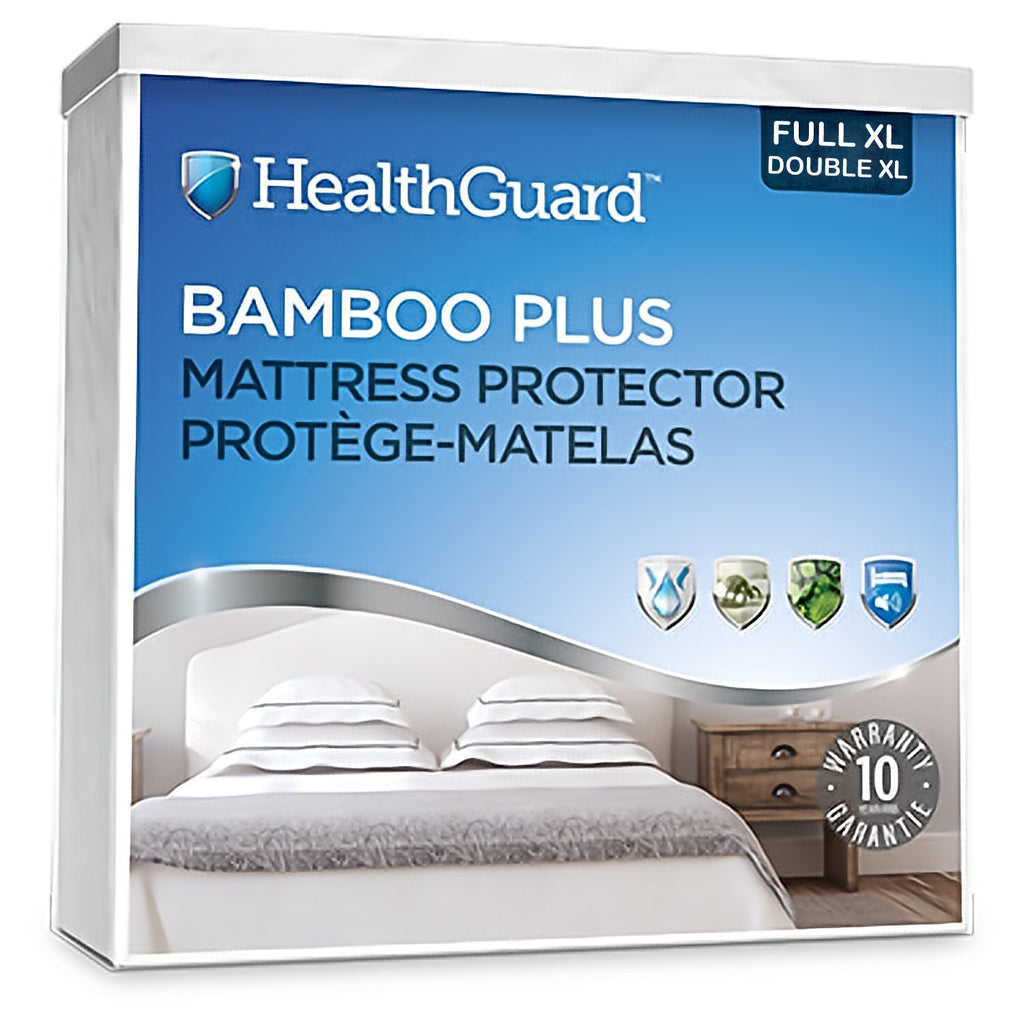 HealthGuard Bamboo Plus Waterproof Mattress Protector Full Extra Long - - Mounts For Less